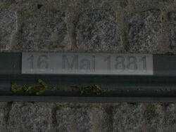Gleis am Straßenbahn-Denkmal in 'Lichterfelde Ost'